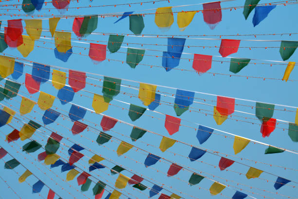 istock Gorgeous celebration background with striking array of glittering lights for festival events,musical party multi color background photo. 1982968449