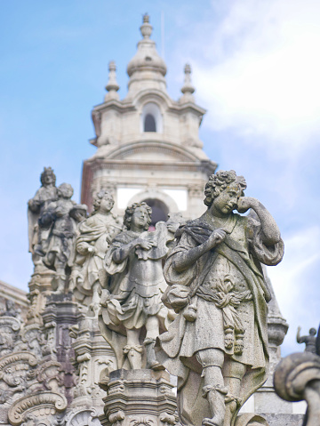 Sculptures on the stairs leading to the Bom Jesus do Monte church