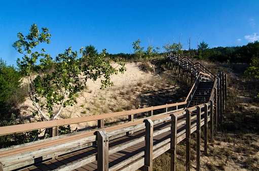 Indiana Dunes NP - Dune Succession Trail - Stairs & Long Boardwalk