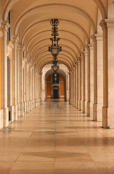 istock Covered walkway at the Praca Do Comercio, Lisbon, Portugal 1983009697