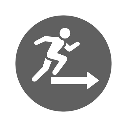 running icon. is isolated on white background. Simple vector illustration for graphic and web design or commercial purposes.