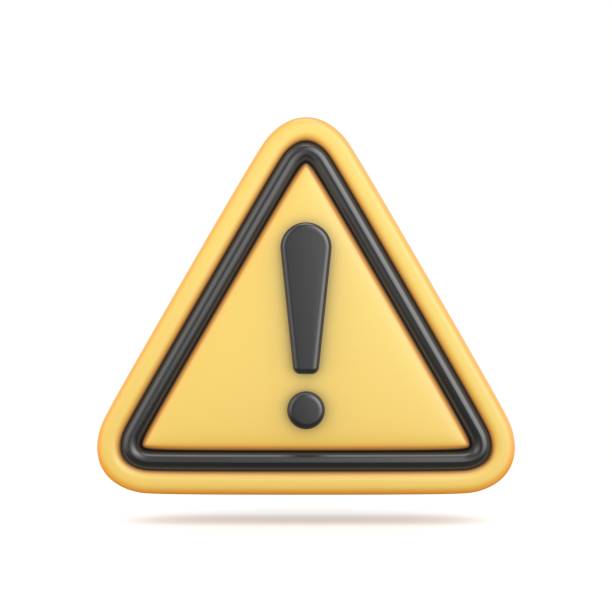 istock Traffic sign Yellow triangle warning sign 3D 1983021793