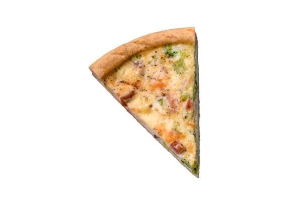 istock Delicious quiche with broccoli, cheese, chicken, spices and herbs 1983079373