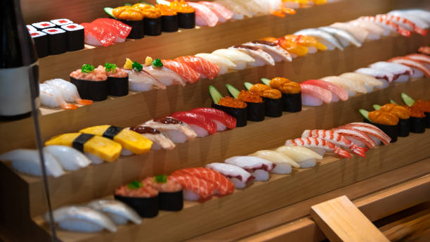 istock A Japanese display of artificial sushi, skillfully rendered as sampuru in Japan 1983102316