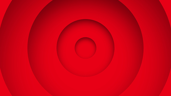 Abstract Widening Rings. Hypnotic Circles. Vector Background. Hypnosis pattern. Red Empty Rings