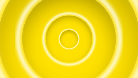 Abstract Widening Rings. Hypnotic Circles. Vector Background. Hypnosis pattern. Yellow Empty Rings