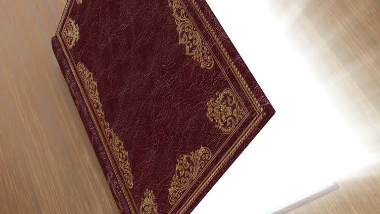 Mysterious book opening 3D animation