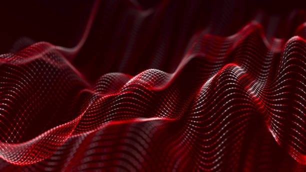istock Sci-fi background. Digital landscape with dots and lines. Cyberspace grid. Background concept for your design. 3d 1983258832