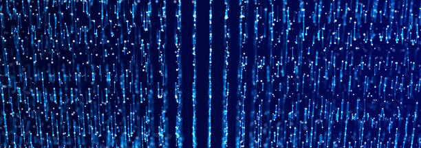 istock Sci-fi background. Digital landscape with dots and lines. Cyberspace grid. Background concept for your design. 3d 1983266564