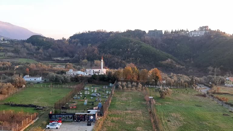 Tirana Residential District Aerial View, Video, Building Exterior, Forest, Dajti Mountain, Albania, Balkans Peninsula, Southeast Europe, Cityscape, Central Mountain Region (Albania)