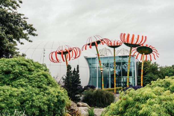 sonic bloom, escultura movida a energia solar de dan corson, - dan corson - fotografias e filmes do acervo