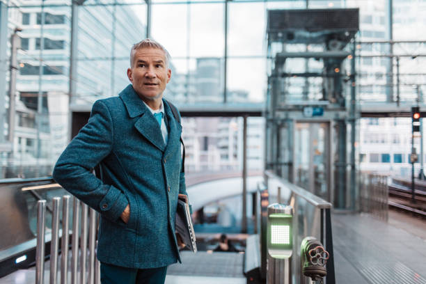 istock Handsome dutch businessman at a public transport hub 1983423231