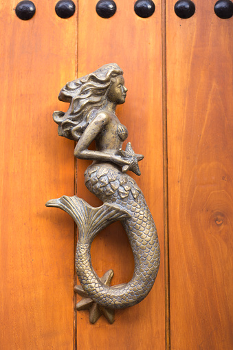 Oaxaca, Mexico: Antique Mermaid Door Knocker