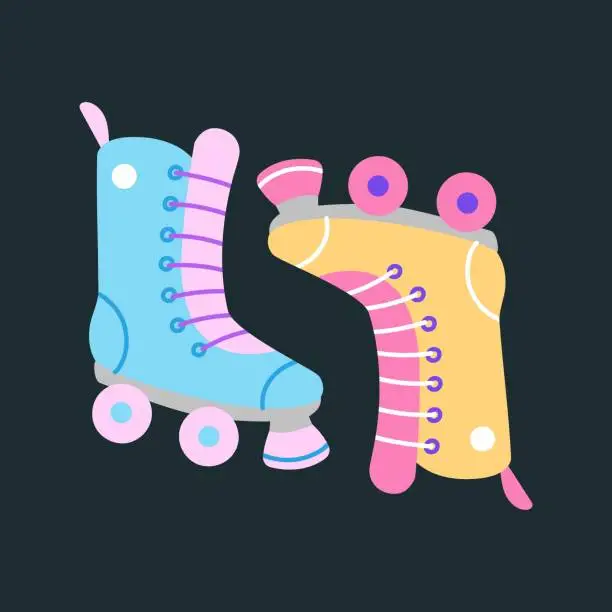 Vector illustration of Roller skates