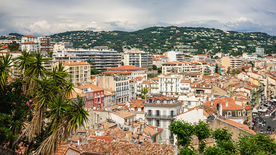 Panoramic view of Cannes, French Riviera of Mediterranean Sea