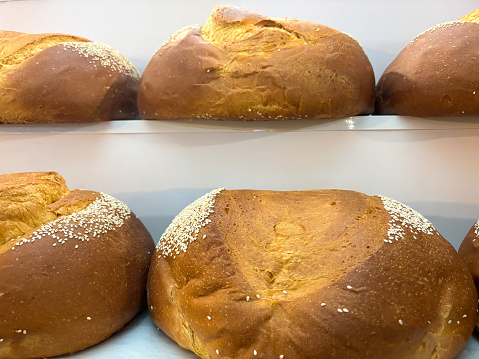 Oaxaca, Mexico: Large Loaves of Fresh Bakery Bread at Market