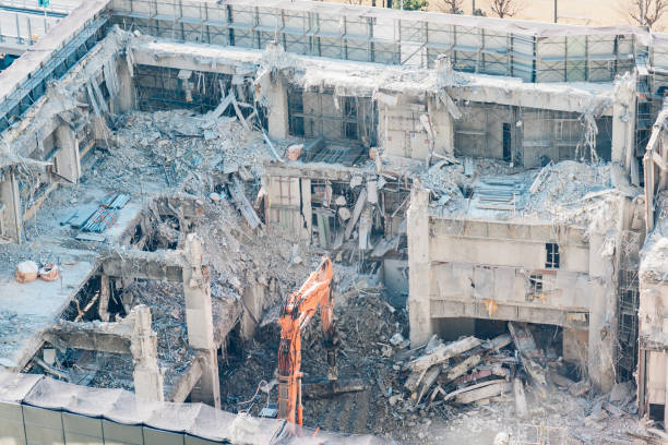 Large scale demolition of buildings