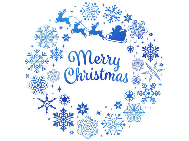 christmas wreath - eisblumen stock-grafiken, -clipart, -cartoons und -symbole