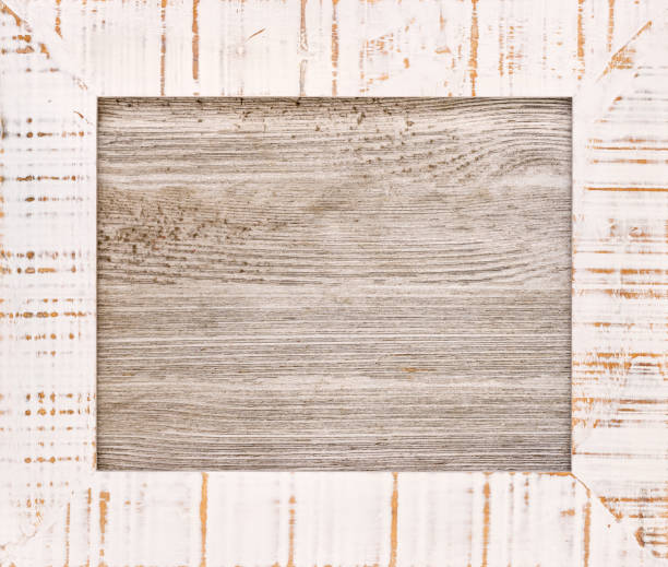 istock Wood Board Framed in a White Vintage Frame 1983843863