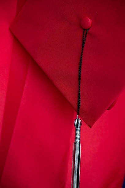 Red Graduation gown and tassel