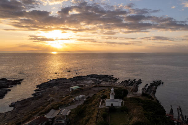 istock Sunset over the sea seen from above Jogashima 1984014169