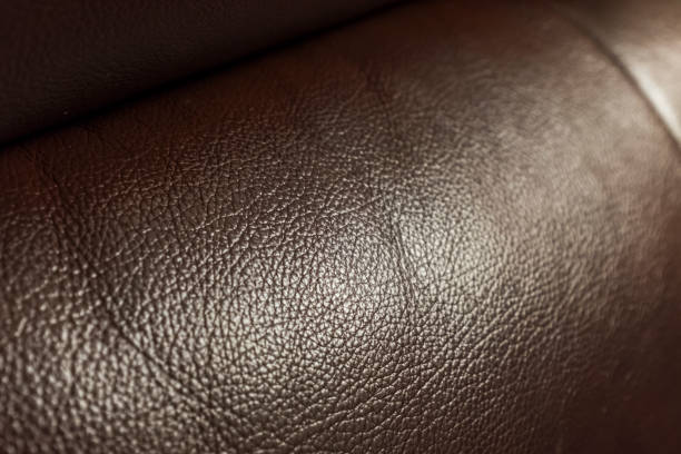 soft leather sofa surface - car leather hide seat foto e immagini stock