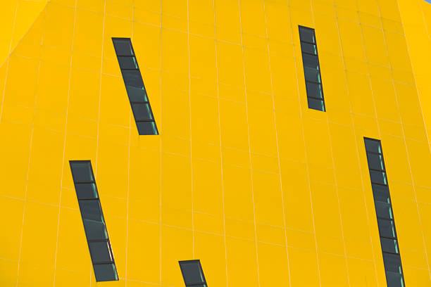 istock Yellow modern facade detail in Bangkok downtown 1984158642