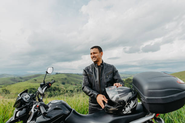 istock Motorcyclist enjoying the countryside view 1984171150