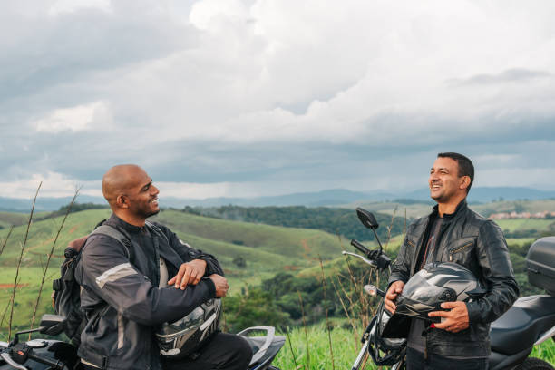 istock Motorcyclists taking a break in the countryside 1984171687