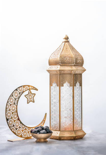 istock Ramadan Mubarak background, Traditional Moroccan Lantern lamp with crescent moon 1984281033