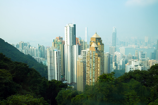 The Victoria Peak scenery in Hong Kong.