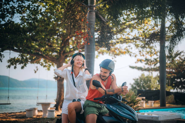 istock Tropical sightseeing by motorbike 1984399122