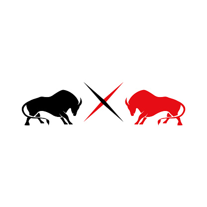 Game symbol or icon bull fighting