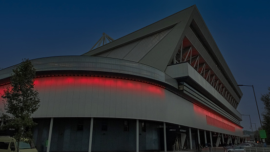 Bristol, UK - 25th October 2023: The main stand at Ashton Gate, home of Bristol City Football Club in Bristol, UK