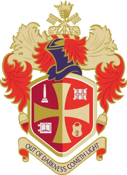 Vector illustration of Coat of arms of the METROPOLITAN BOROUGH AND CITY OF WOLVERHAMPTON, WEST MIDLANDS