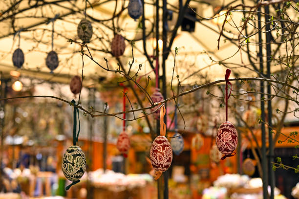 istock Colorful and painted Easter eggs decoration market in Vienna Austria 1984541105