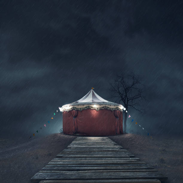 istock Scary circus tent in the dark 1984548956