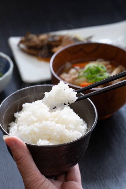 istock Japanese people eating, eating rice 1984619979