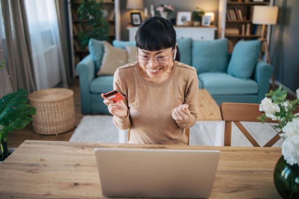 istock Female Japanese customer shopping online 1984629312