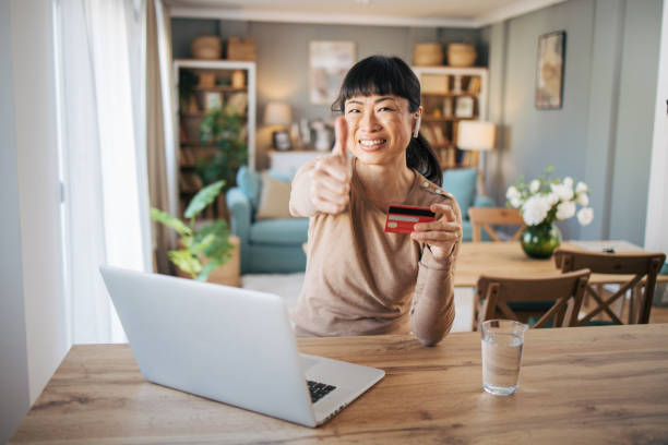 istock Female Japanese customer shopping online 1984637105