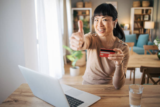 istock Female Japanese customer shopping online 1984638671