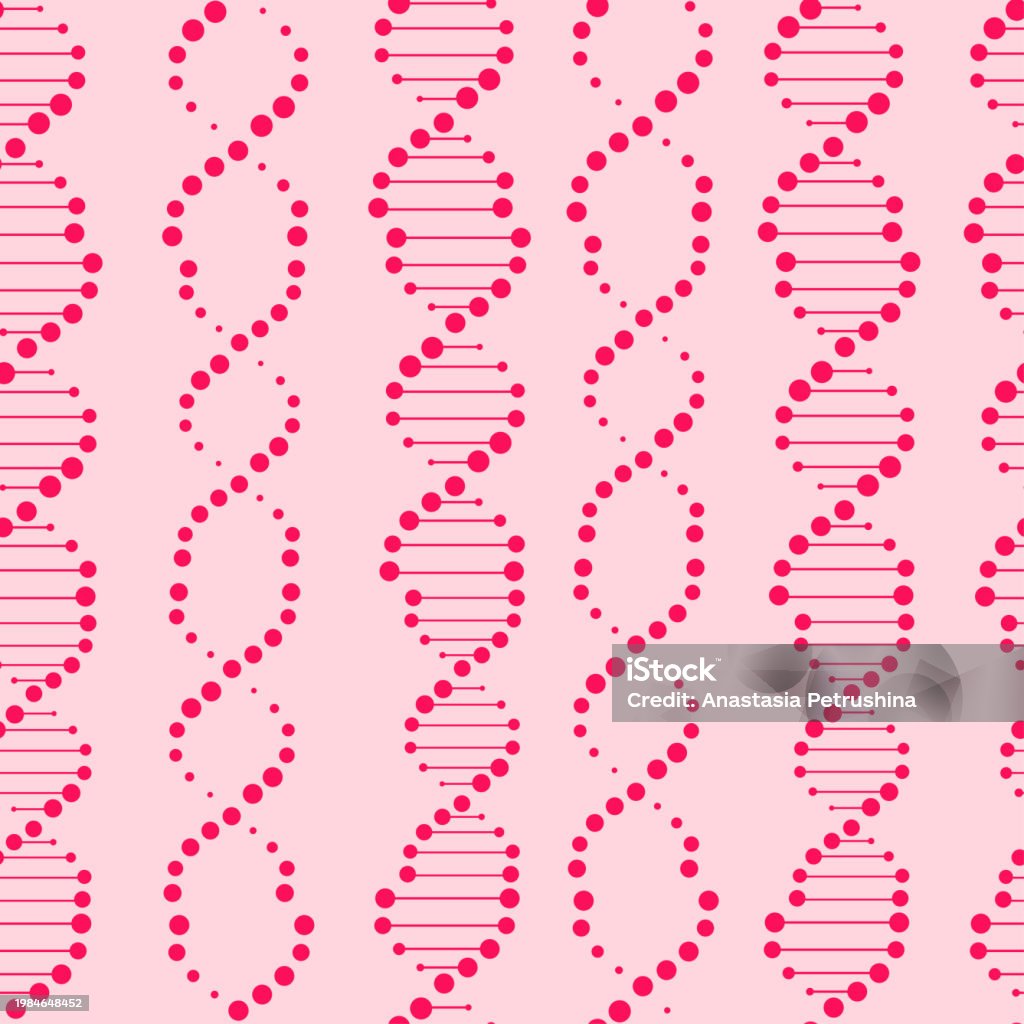 Dna Patterns Simple Seamless Pattern Vector Illustration Dna Science Molecule Stock ...