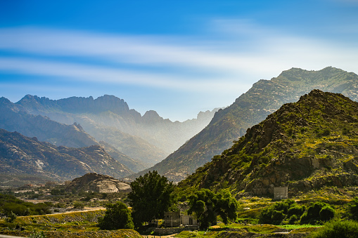 Landscape view of Mountains from Al Hada, Taif, Saudi Arabia
