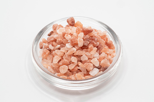 Close-up of Himalayan pink salt