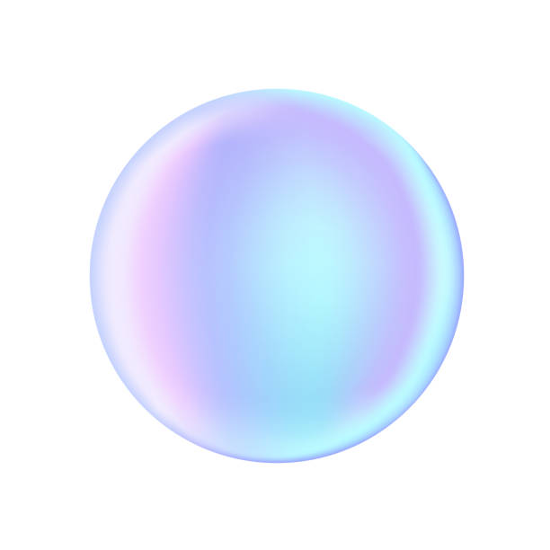 istock Iridescent color glass ball realistic 3D clipart 1984714281