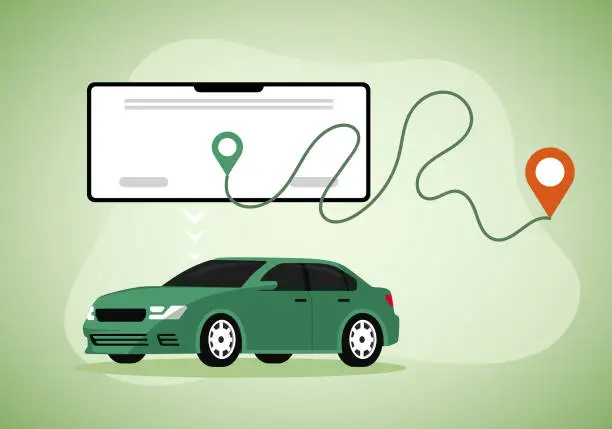 Vector illustration of Vehicle navigation