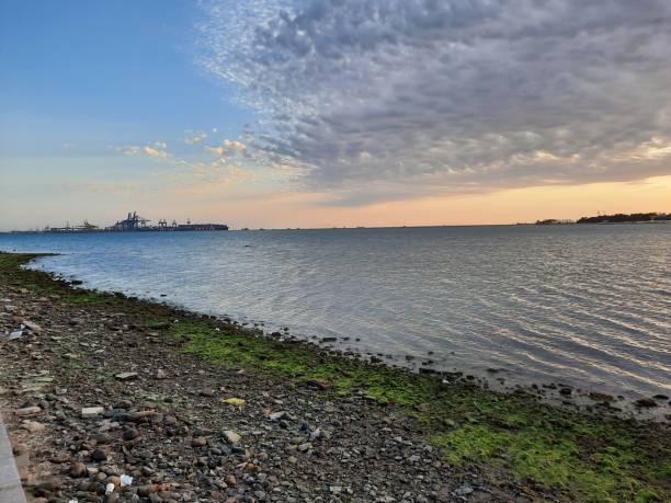 istock Beautiful evening and colorful sunset at Jeddah Corniche. 1984760108