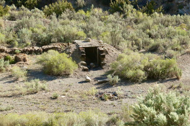 istock Abandoned mine shaft in the desert 1984856592