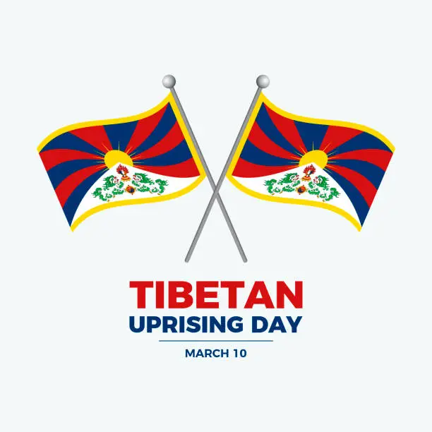 Vector illustration of Tibetan Uprising Day poster vector illustration