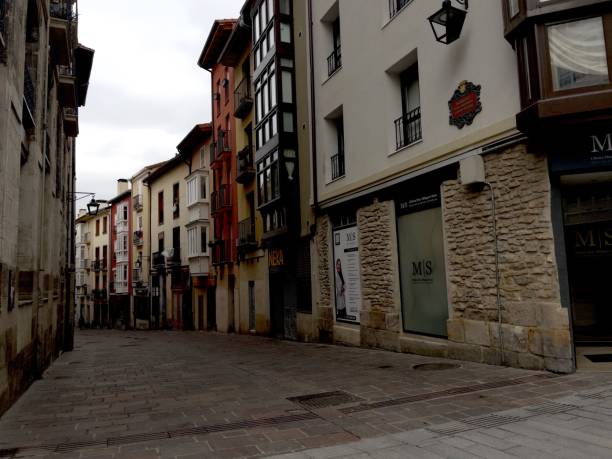 istock Old street in medival Vittoria 1984963829